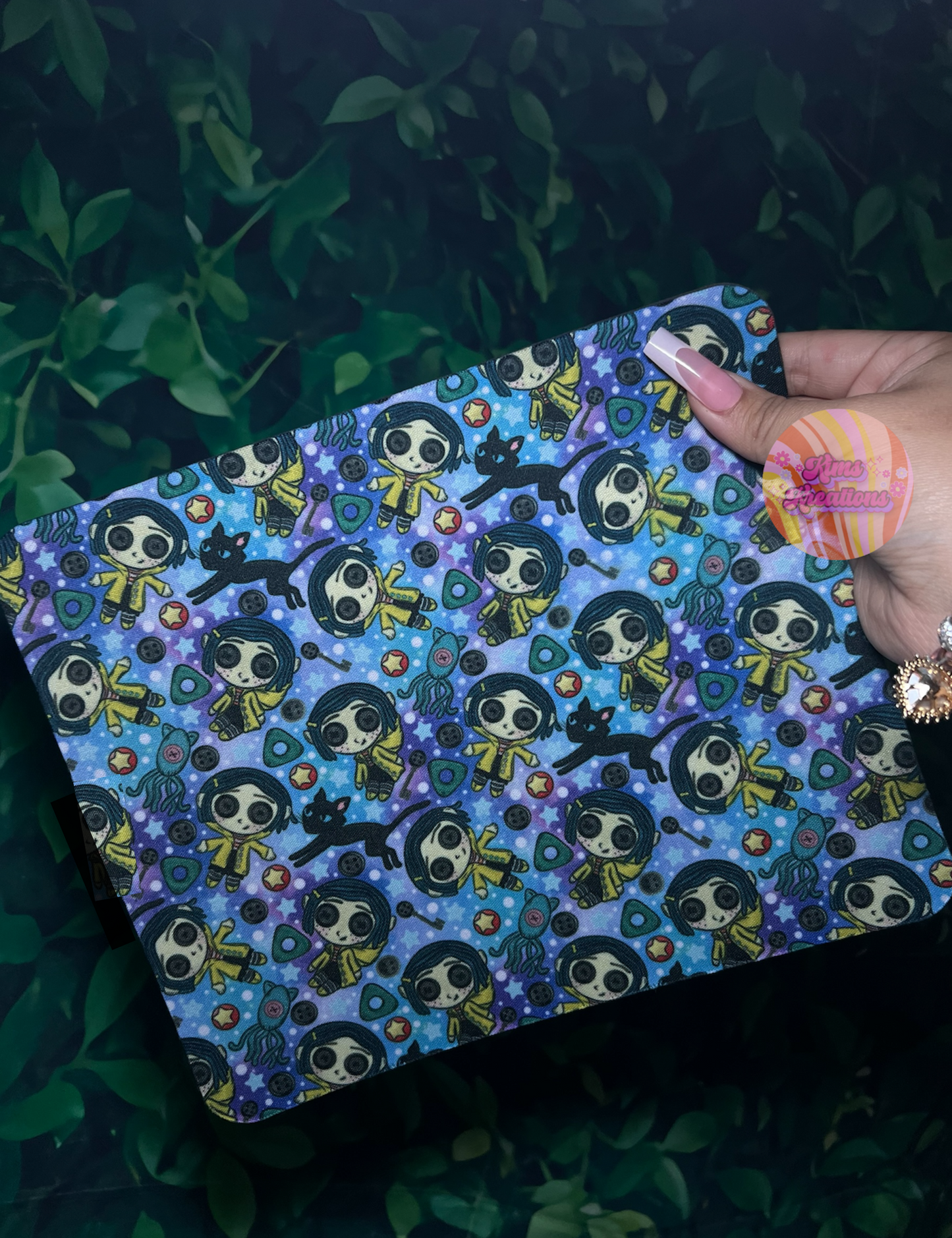 Button Eye Girl Mouse Pad