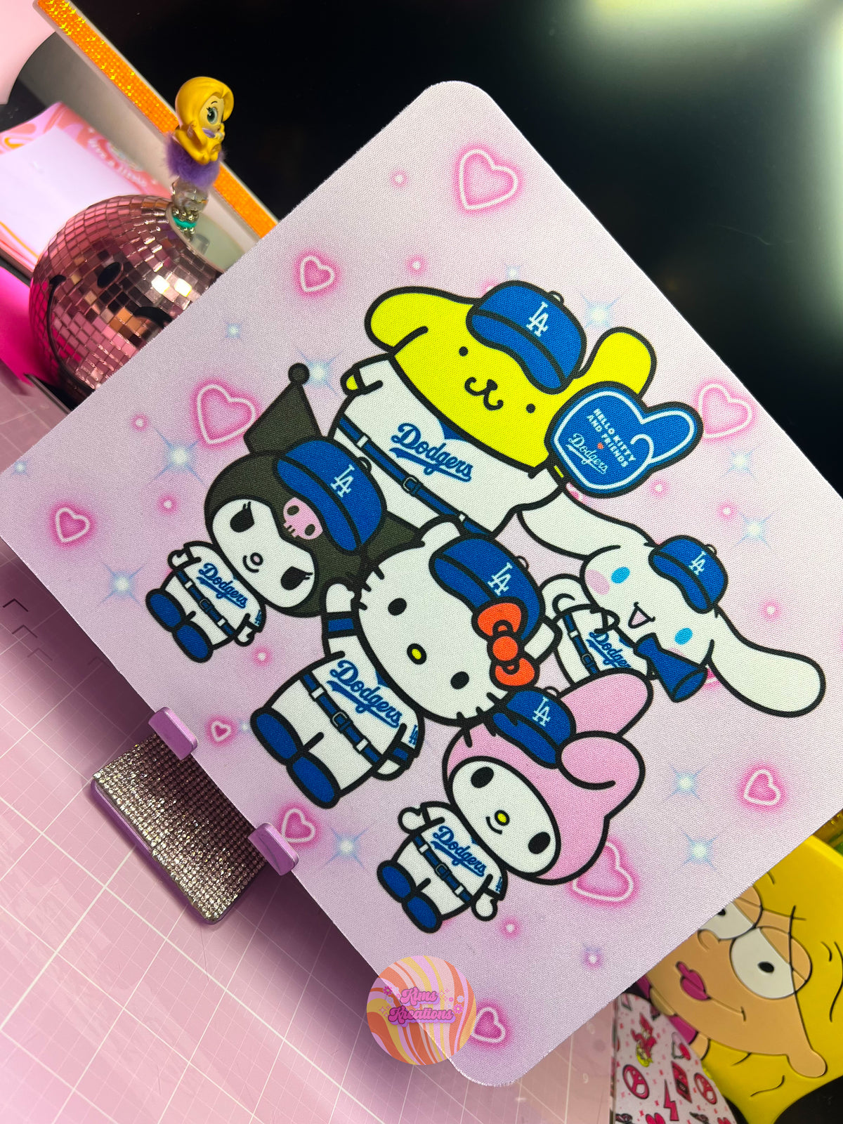 LA Kitty Baseball Mouse Pad