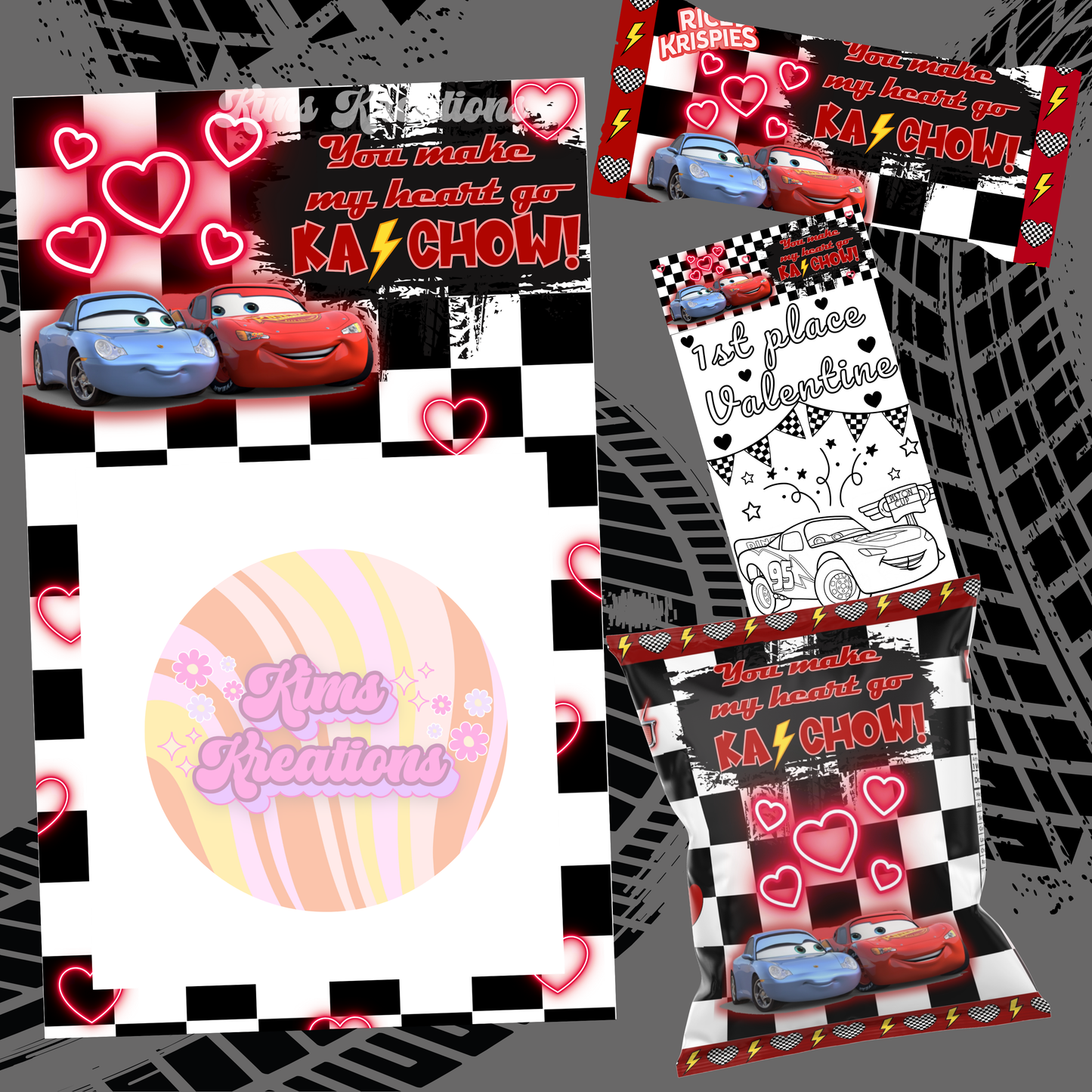 Cars jumbo Card Template