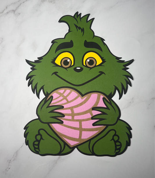 Baby Grinch concha money/card holder💚