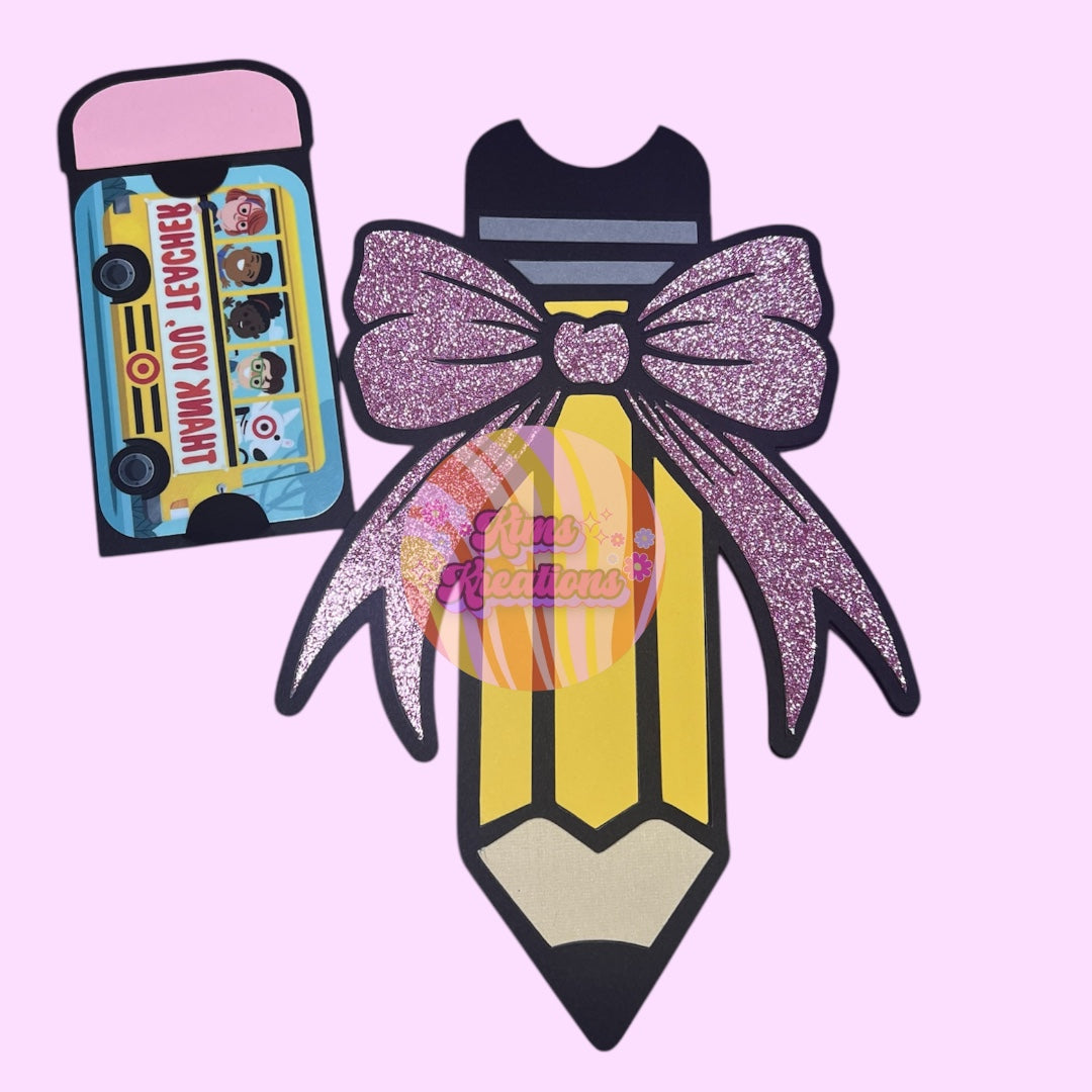 Cute pencil money/card holder