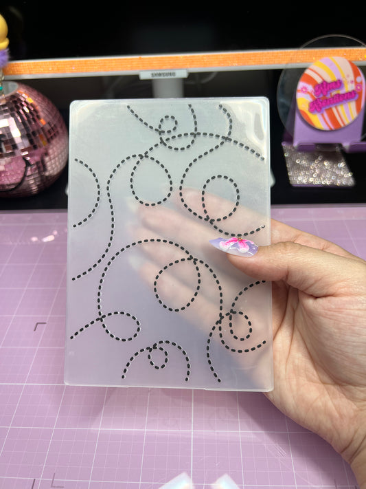 Bee line embossing folder