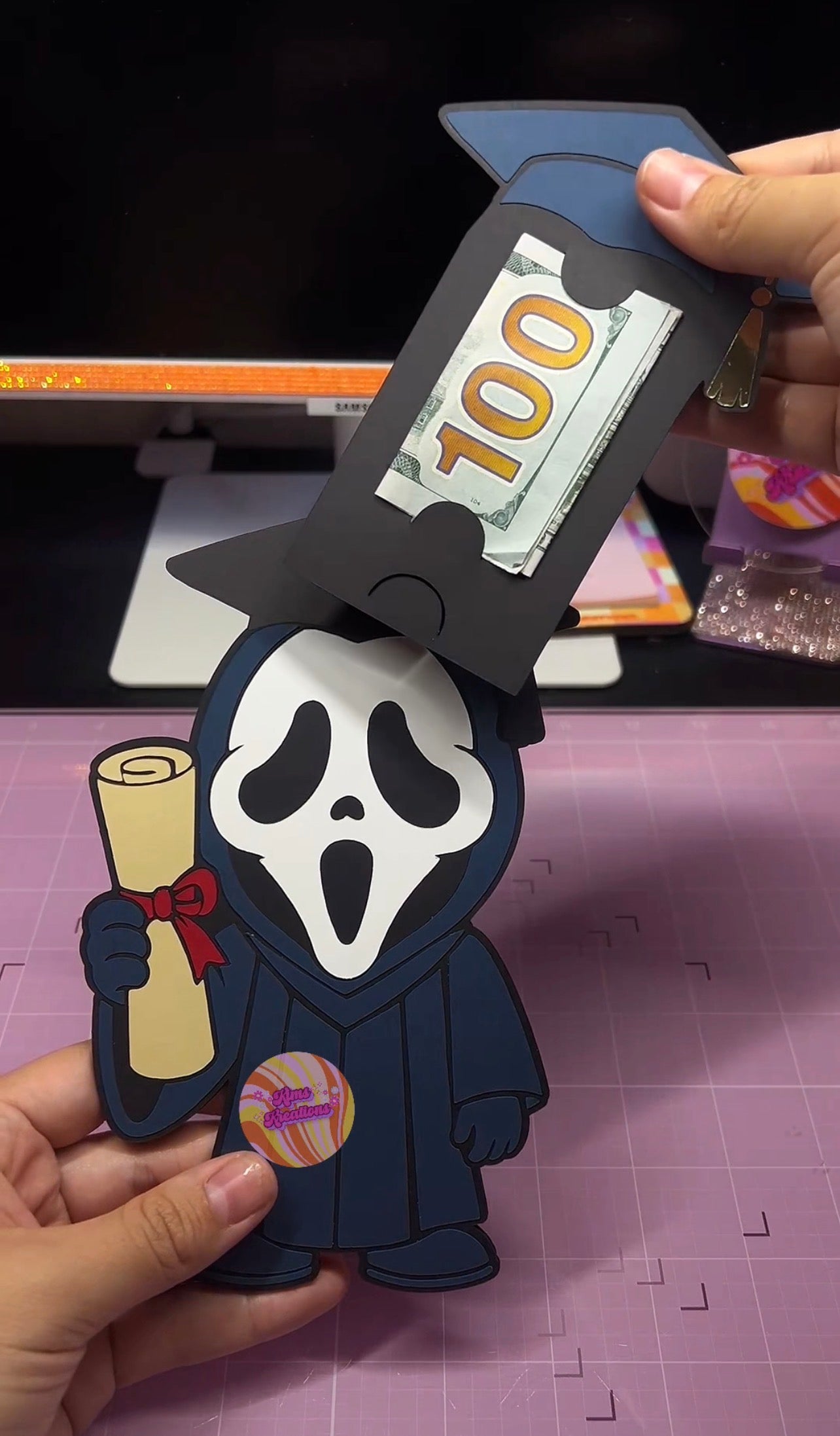 Grad Ghost Face Money/Card holder