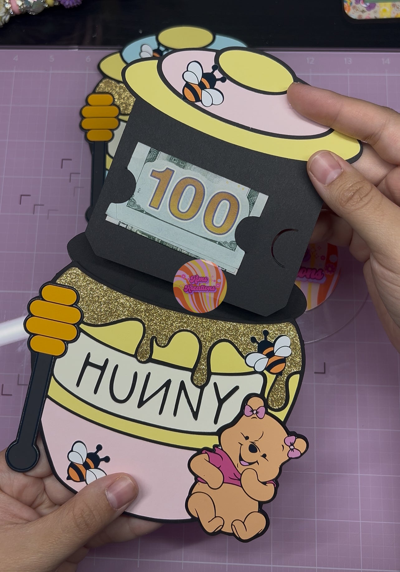 Honey Jar Money/Card Holder