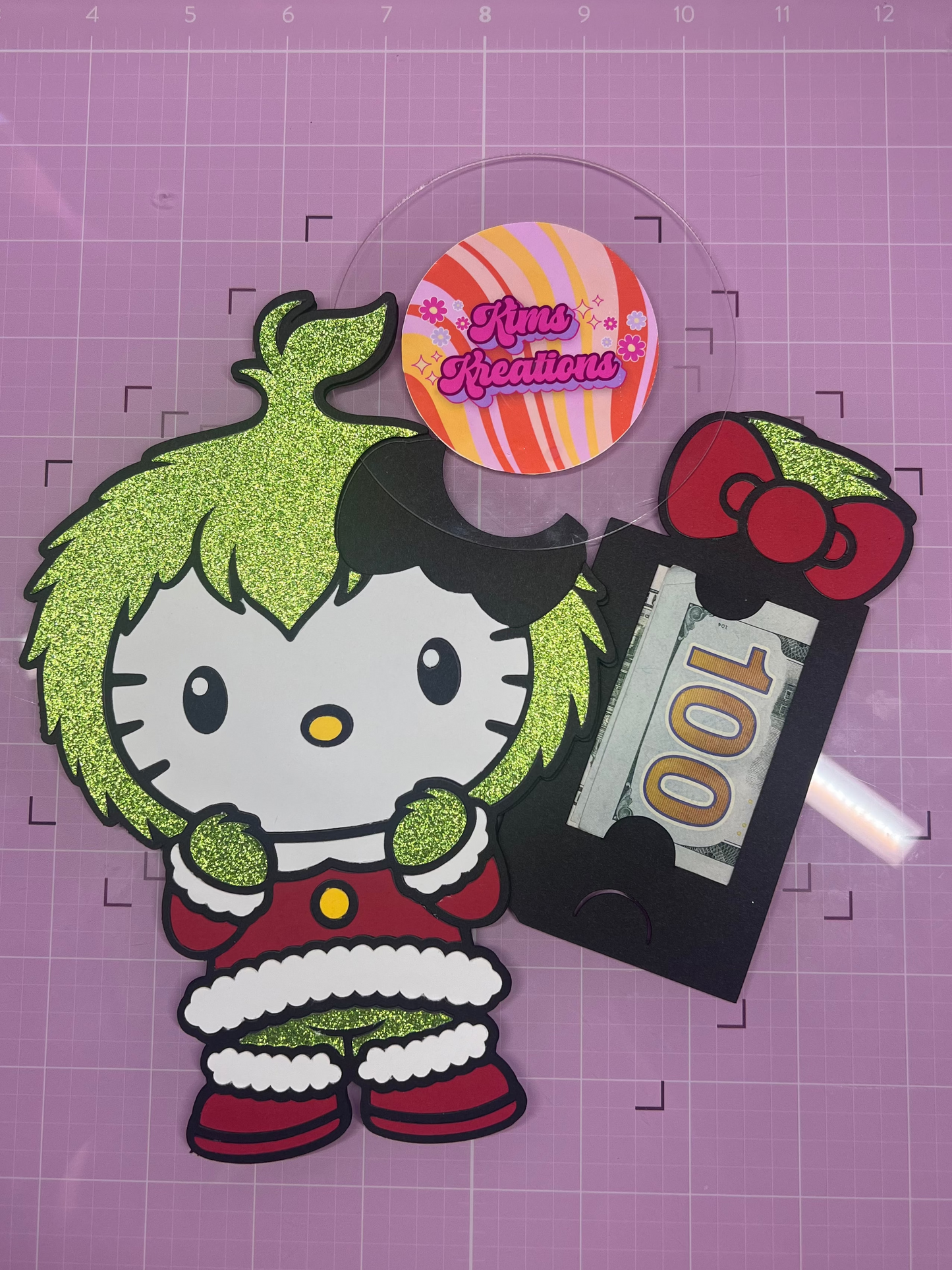 Green Kitty Money/Card Holder