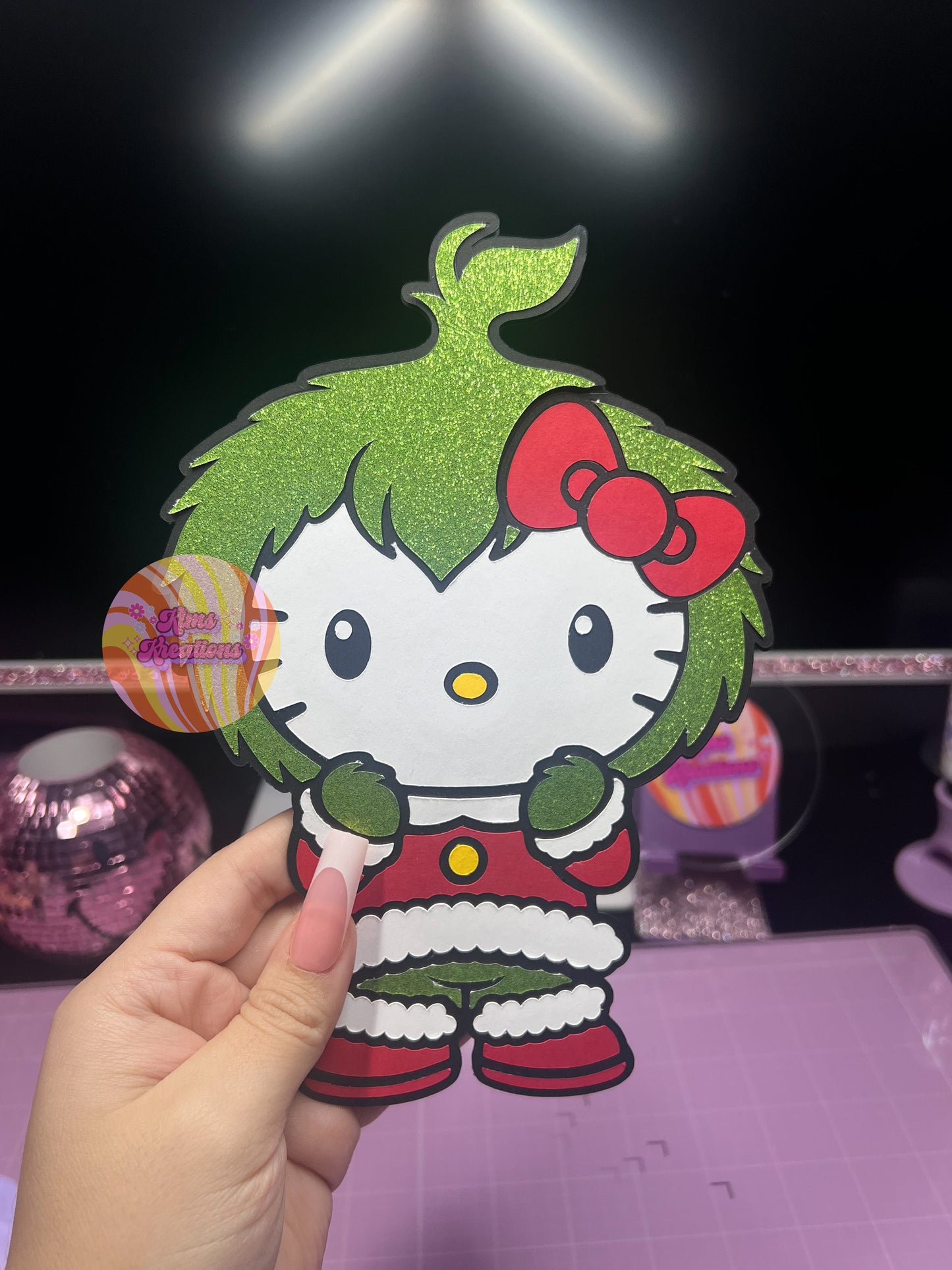 Green Kitty Money/Card Holder