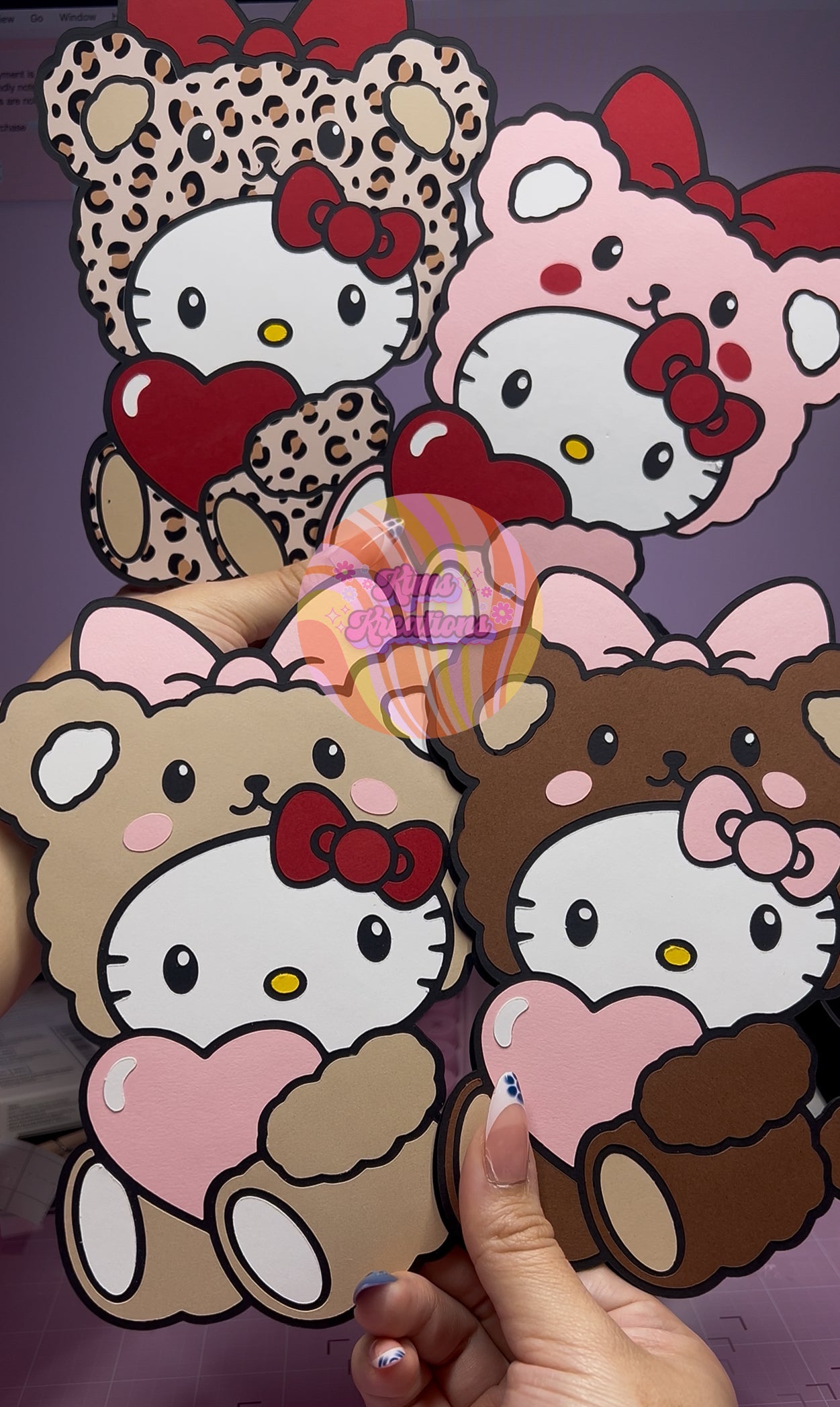 Kitty teddy money/ card holder