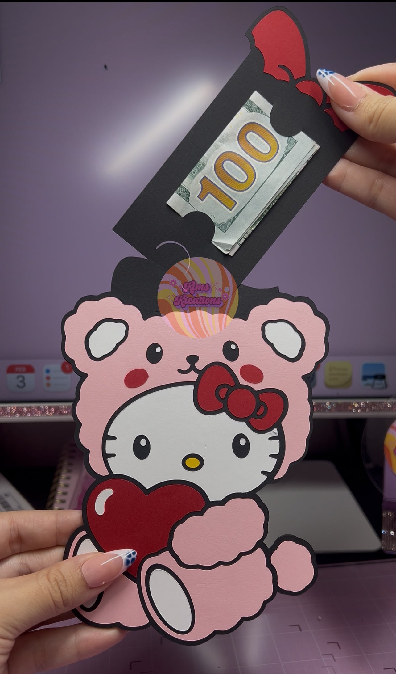 Kitty teddy money/ card holder